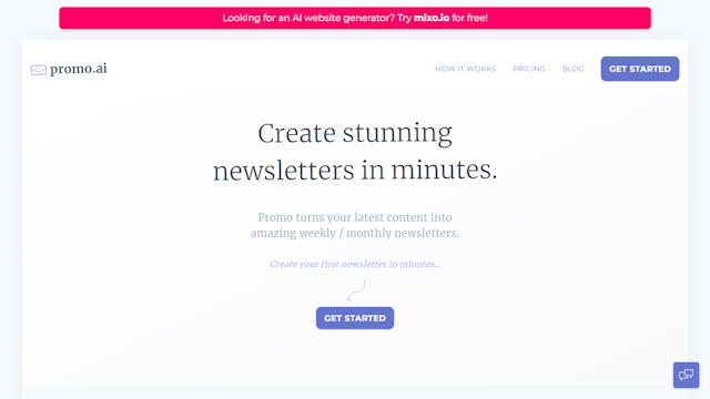 Promo.ai tool to create stunning newsletters in minutes