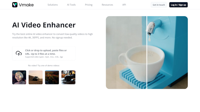 Vmake AI video enhancer