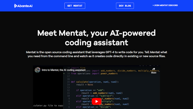 Abanate AI tool for coding assistant