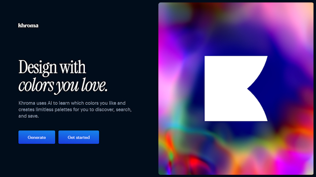 Khroma AI tool Design with colors you love